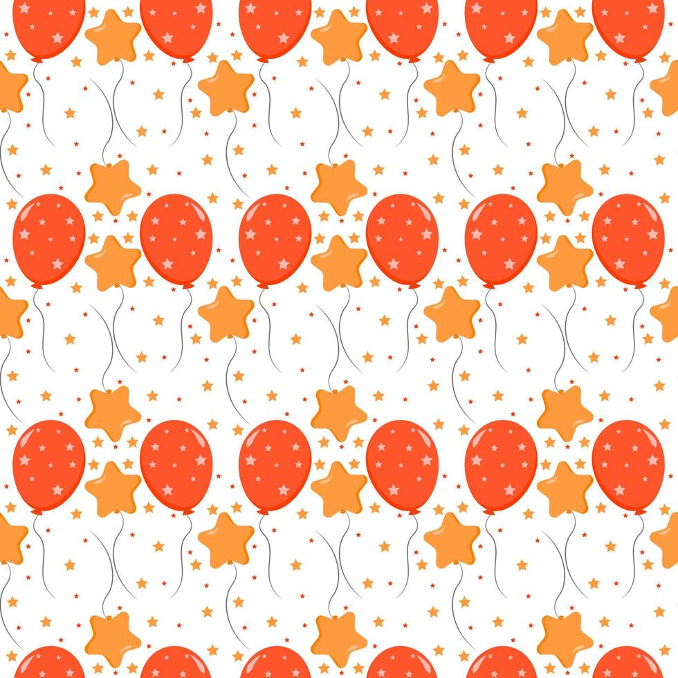 Balloon pattern, illustration, vector on white background.