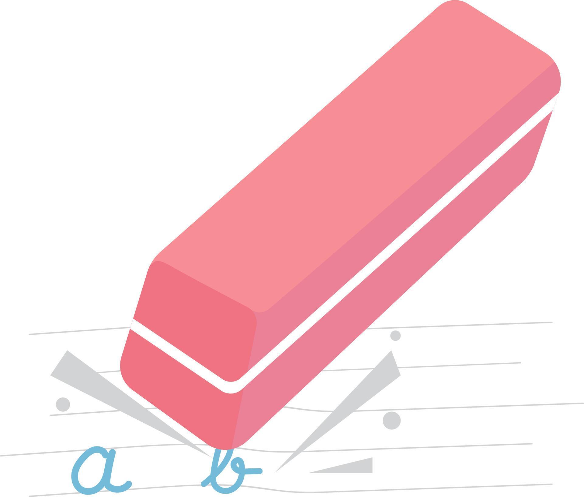 Pink eraser, illustration, vector on white background 13713072 Vector