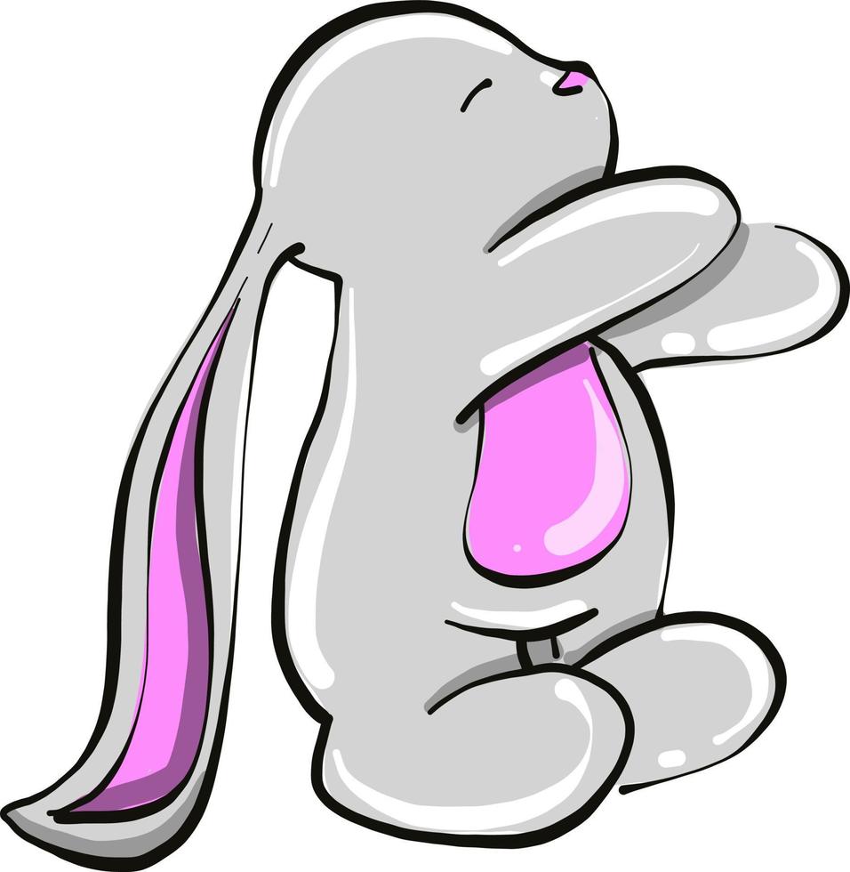 Little bunny toy ,illustration,vector on white background vector