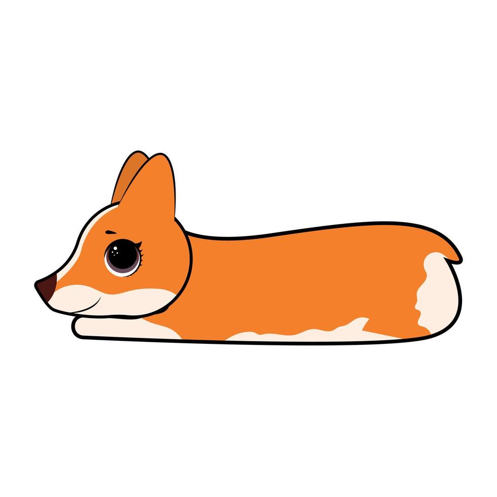 Cute corgi dog vector illustration