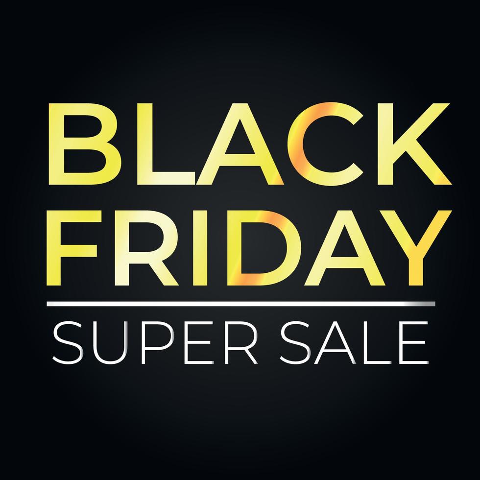 Black Friday Super Sale. Vector Illustration