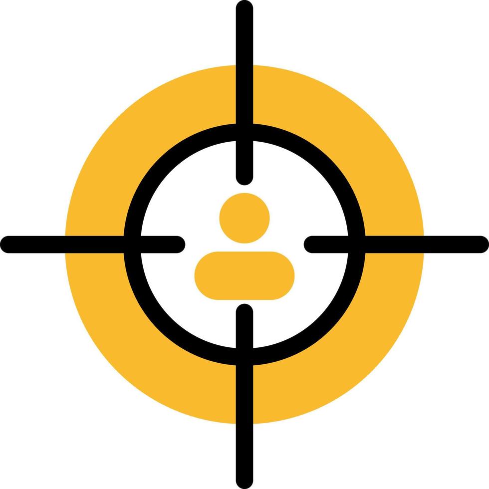 Shooting target, illustration, vector on a white background.