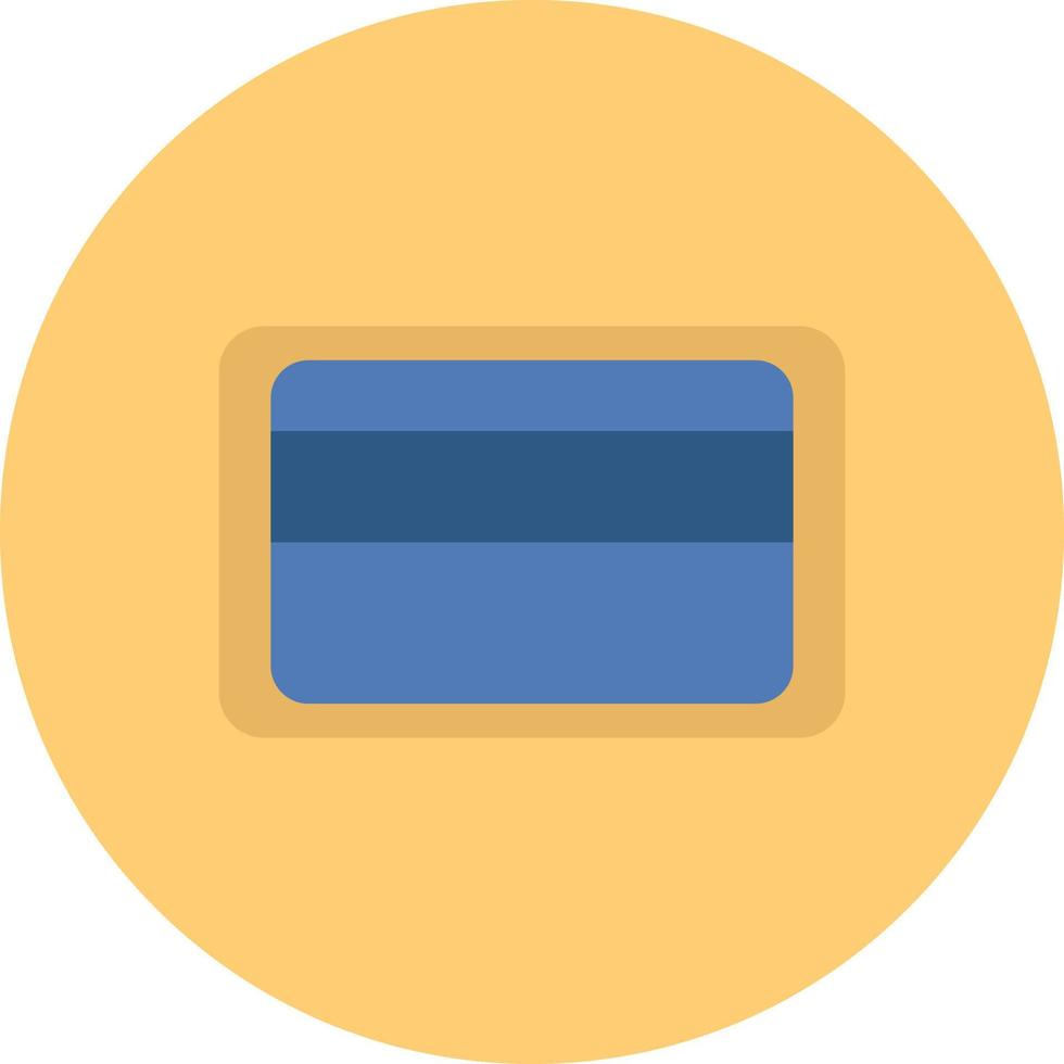 Blue credit card, illustration, vector, on a white background. vector