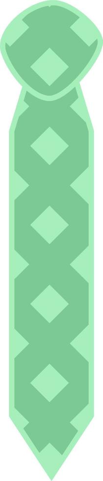 Corbata de hombre verde, ilustración, vector, sobre un fondo blanco. vector
