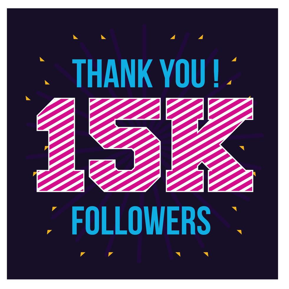 Celebrating the events subscribers. Thank you 50K followers. Thanks followers Poster template for Social Networks. large number of subscribers. Vector illustration
