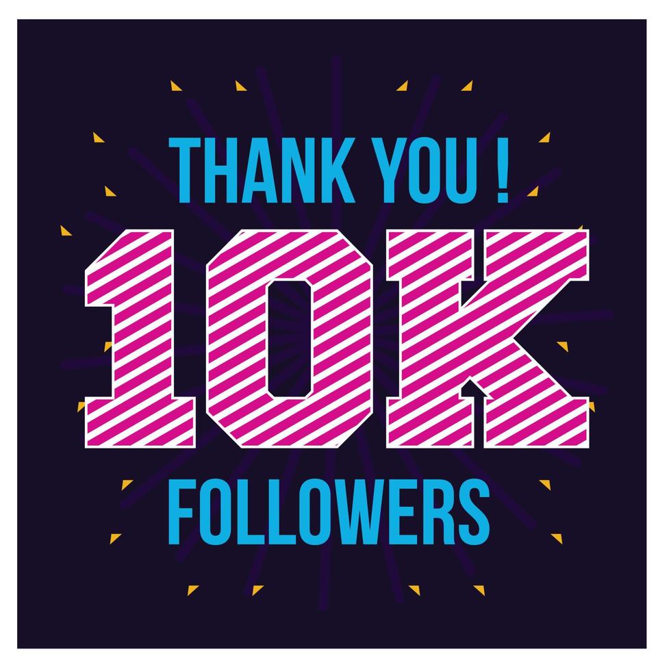 Celebrating the events subscribers. Thank you 50K followers. Thanks followers Poster template for Social Networks. large number of subscribers. Vector illustration