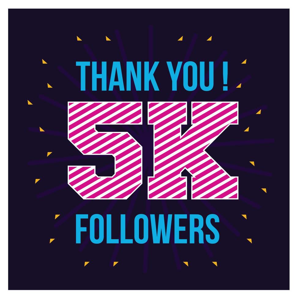 Celebrating the events subscribers. Thank you 50K followers. Thanks followers Poster template for Social Networks. large number of subscribers. Vector illustration