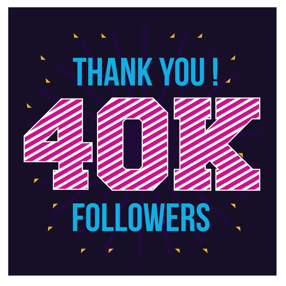 Celebrating the events subscribers. Thank you 50K followers. Thanks followers Poster template for Social Networks. large number of subscribers. Vector illustration