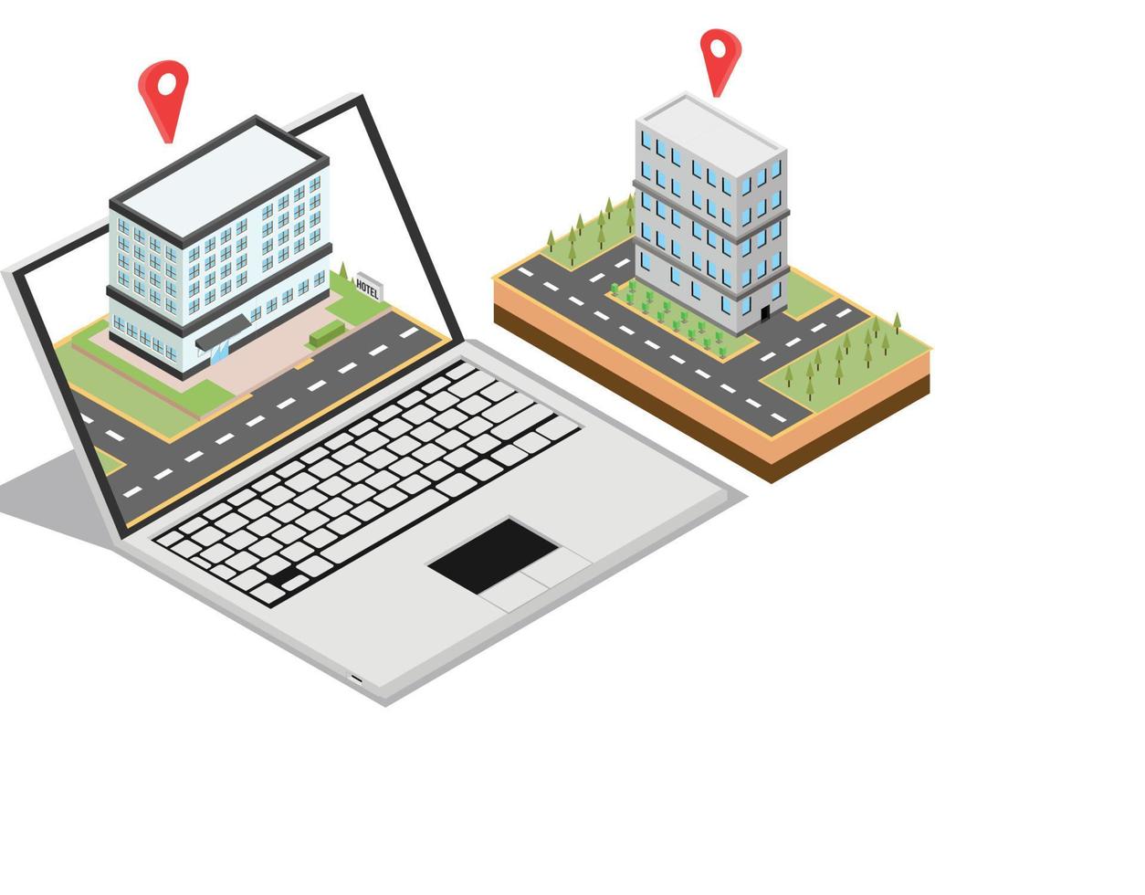 concepto isométrico de marketing doméstico, ilustración vectorial adecuada para diagramas, infografías y otros activos gráficos vector