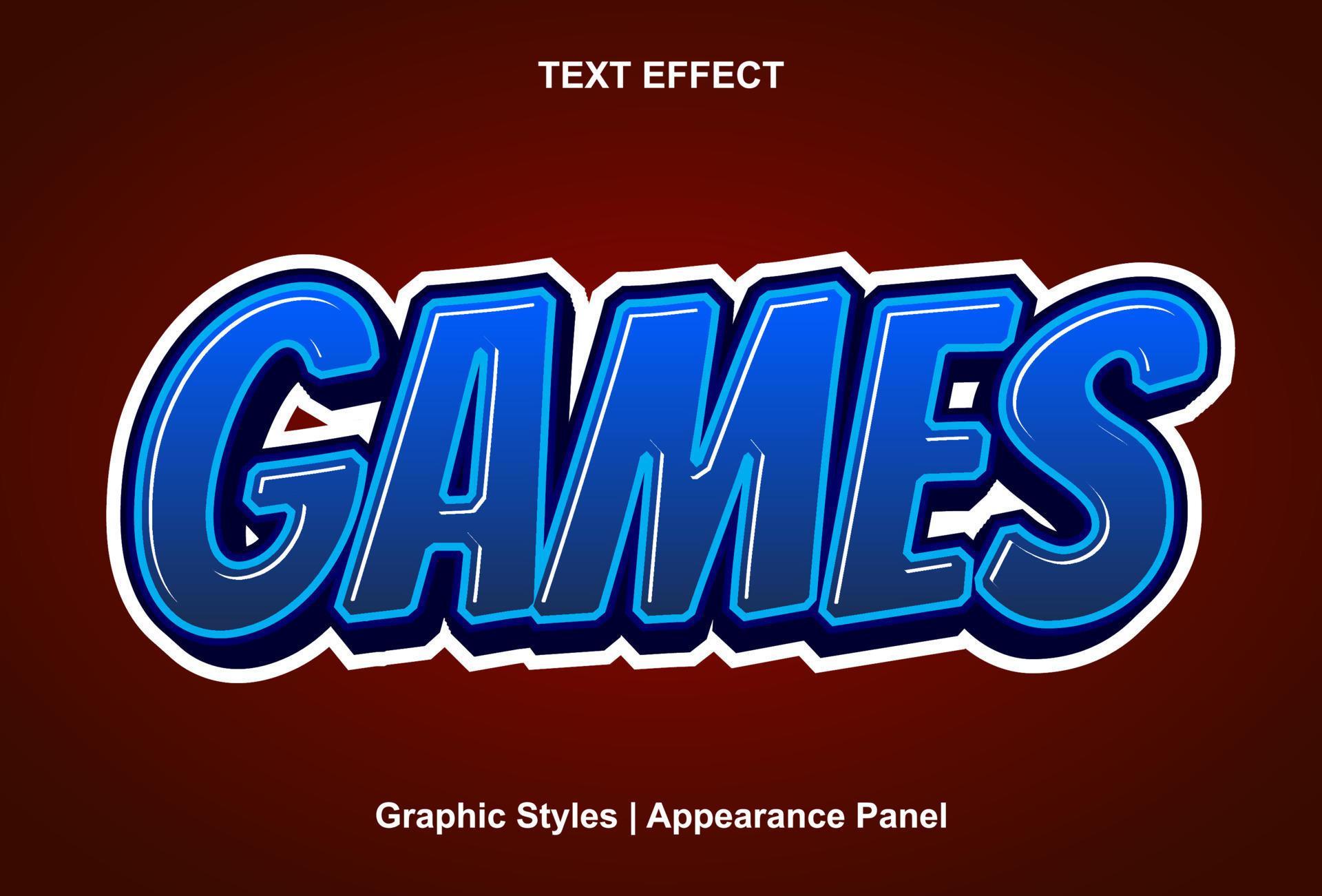 games text effect with editable graphic style 13713704 Vector Art at