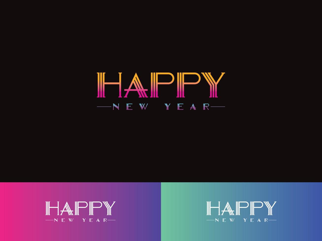 feliz año nuevo, afiche del logo de año nuevo o su evento de negocios vector