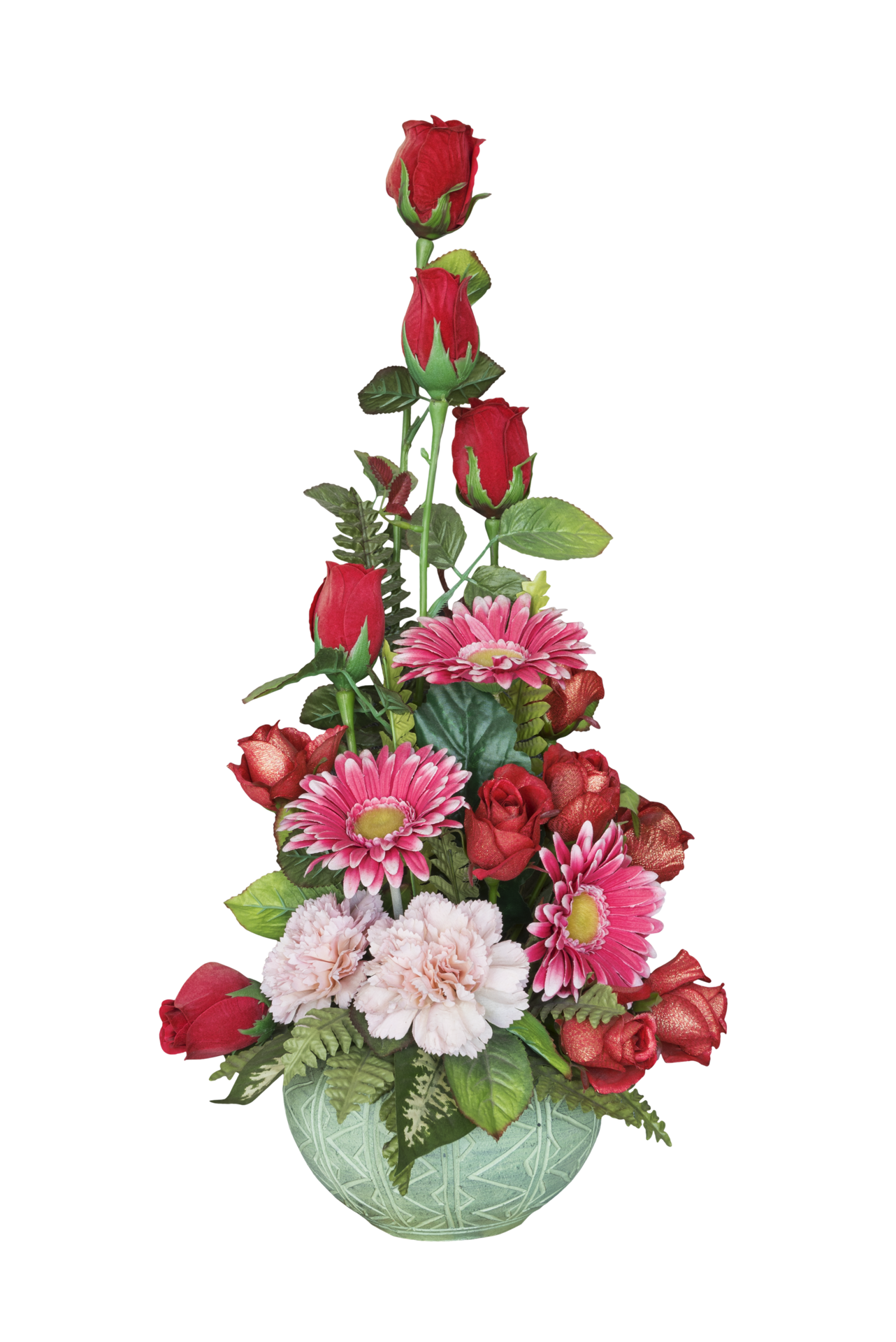 bouquet-of-colorful-plastic-flower-on-isolated-13713778-png