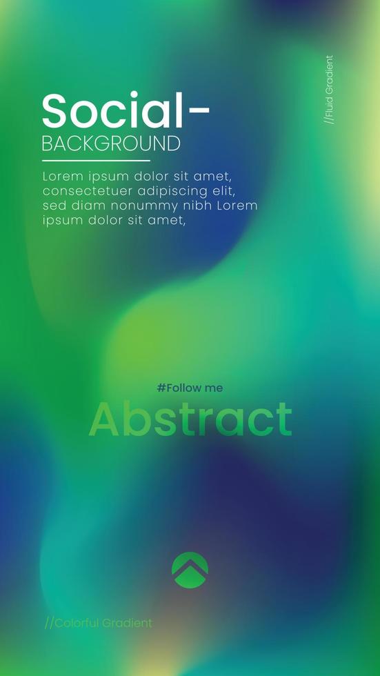 Colorful liquid with Social Media Background vector