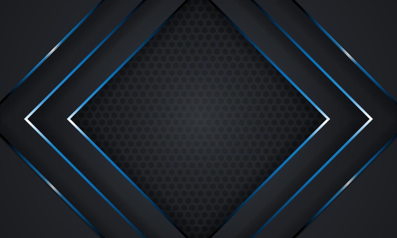 Abstract modern technology dark metal with blue neon light background. - Vector. vector