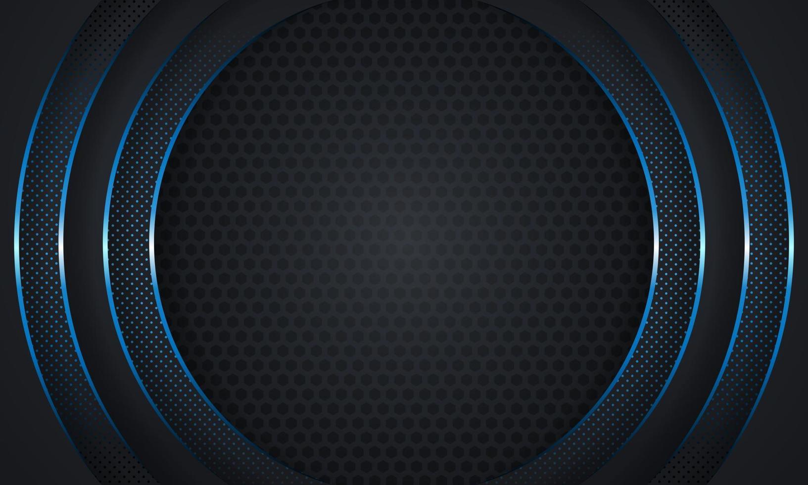 Abstract modern technology dark metal with blue neon light background. - Vector. vector
