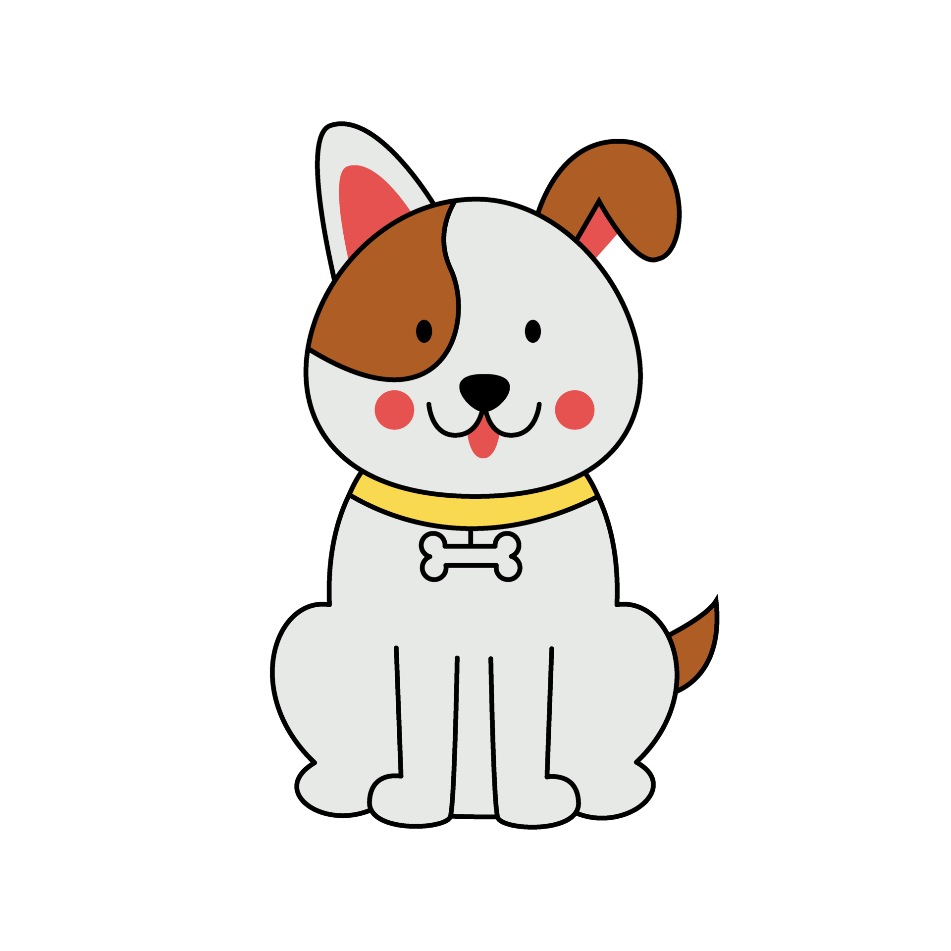 Free Cute cartoon dog png file with transparent background. 13713882 PNG  with Transparent Background