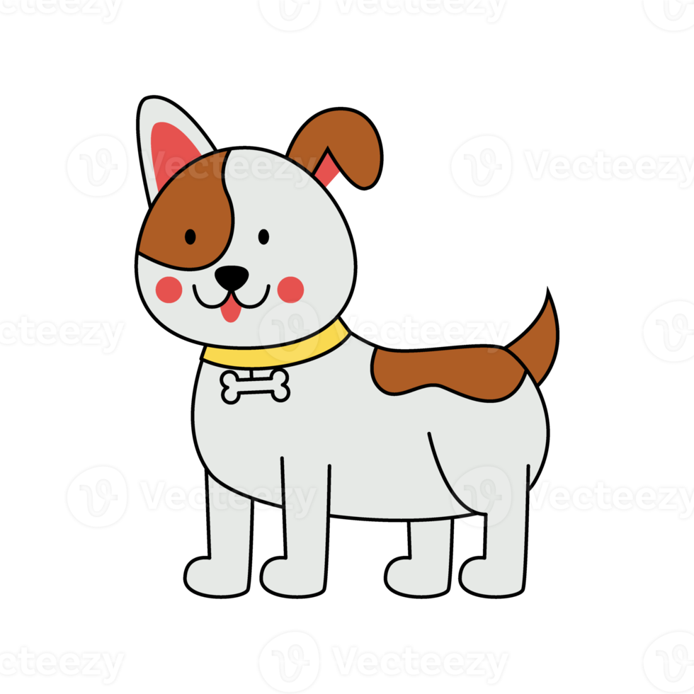 Cute cartoon dog png file with transparent background. 13713885 PNG