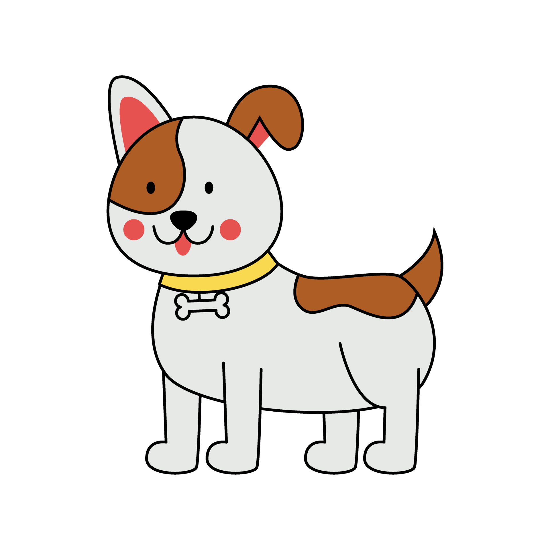 Free Cute cartoon dog png file with transparent background. 13713885 PNG  with Transparent Background