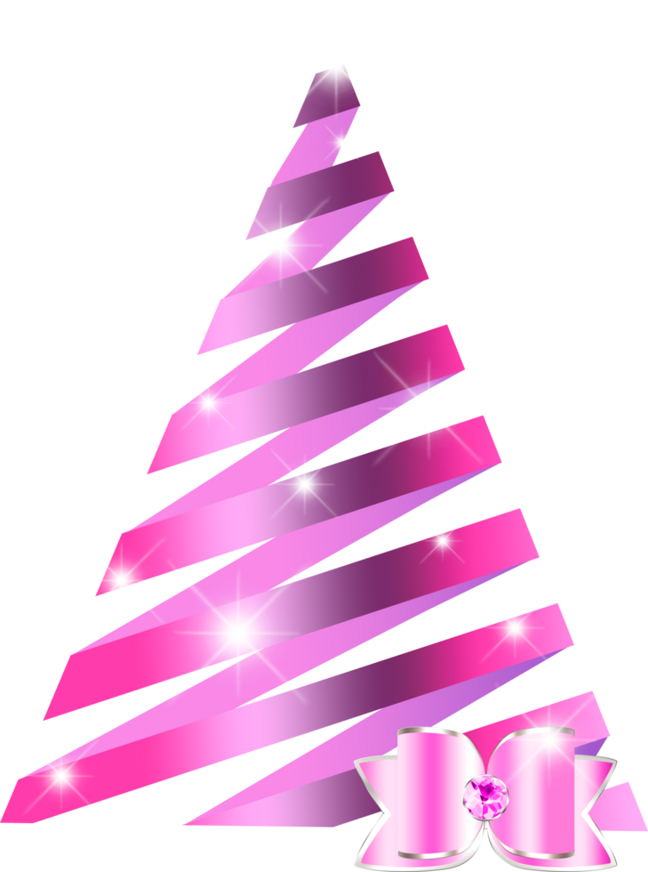 árvore de natal de fita rosa glam 13714031 PNG