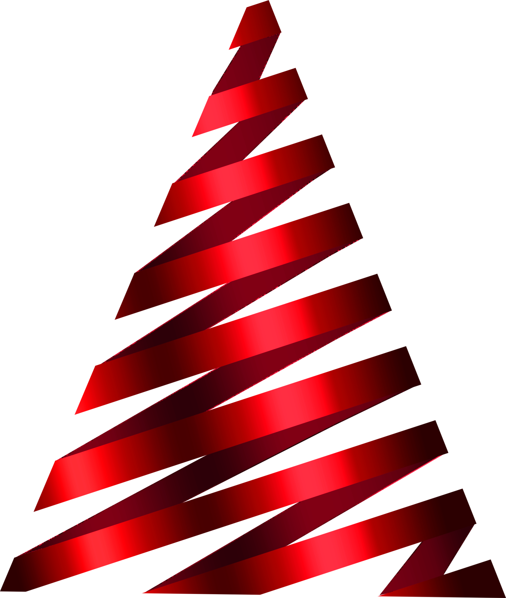 Free Red Ribbon Christmas Tree Clipart 13713930 PNG with Transparent