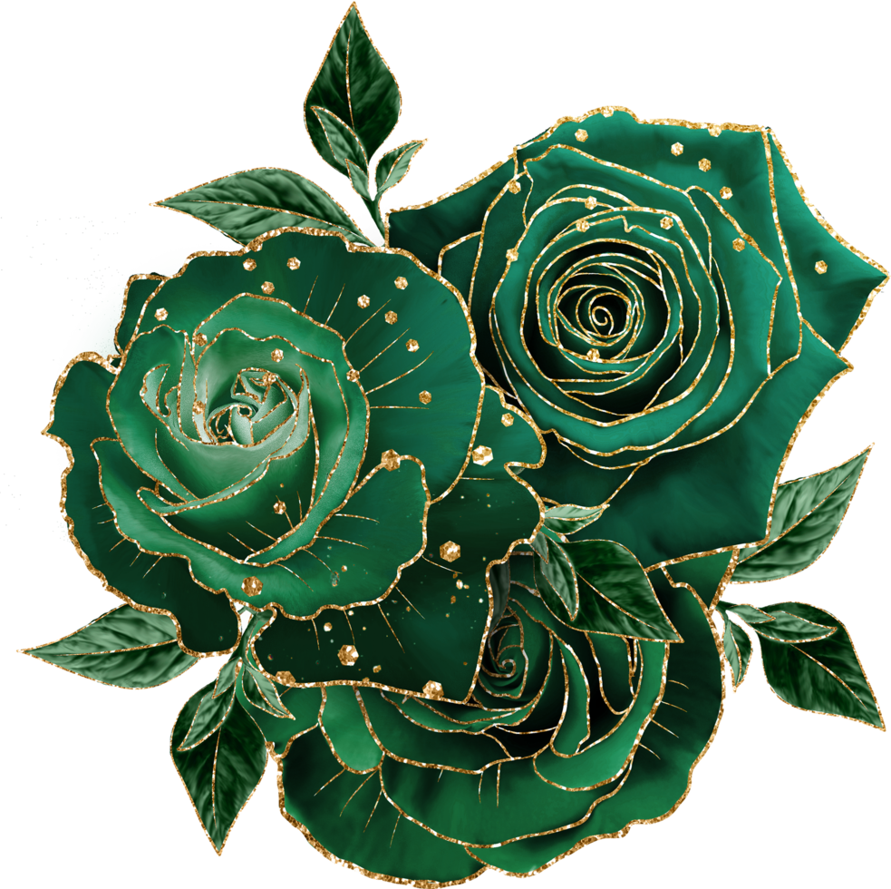 bouquet glamour vert png