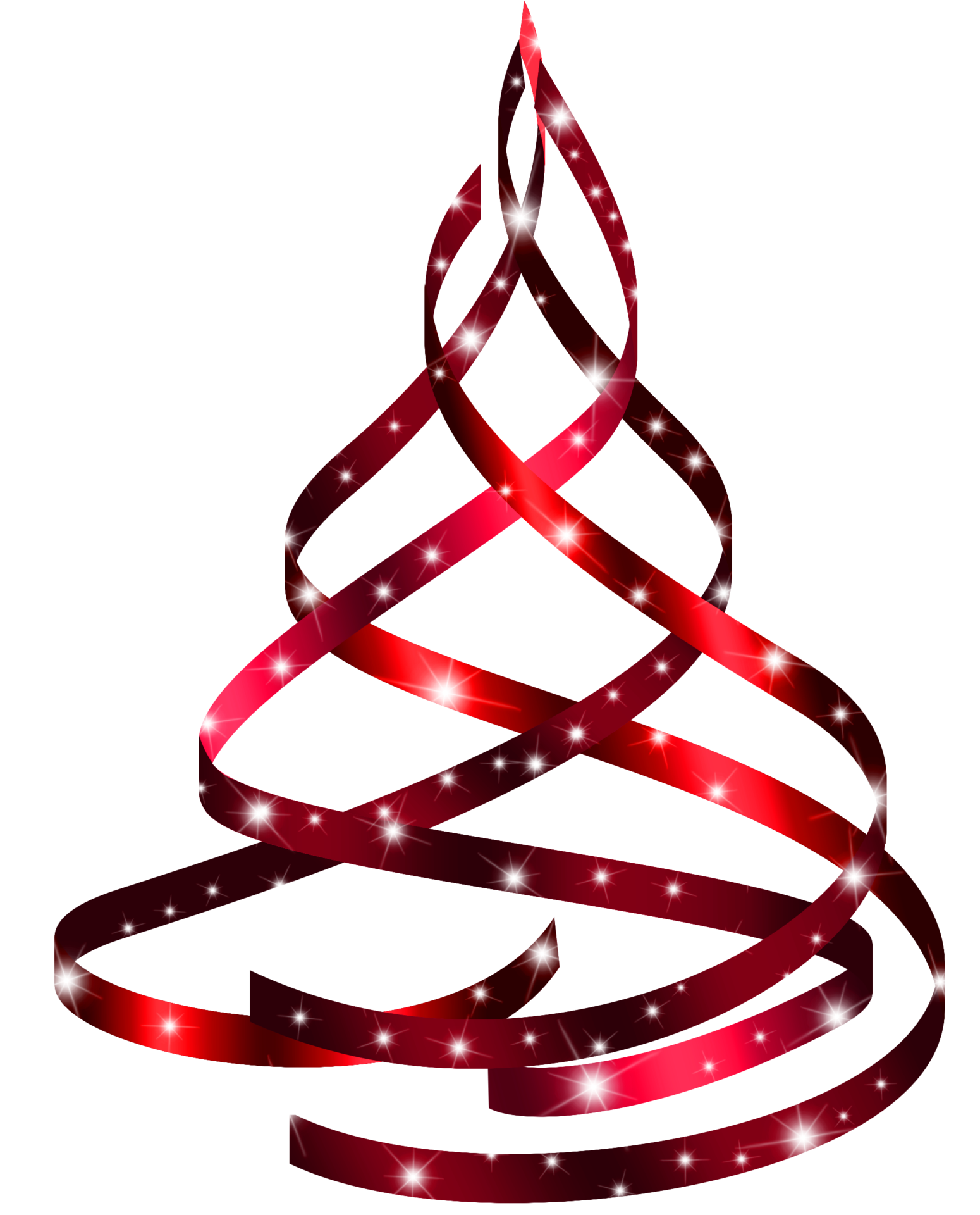 Free Red Ribbon Christmas Tree Clipart 13713950 PNG with Transparent