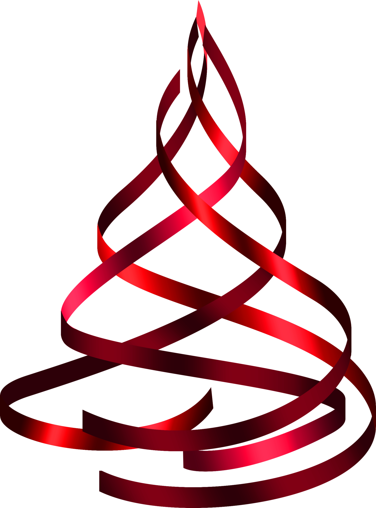 Free Red Ribbon Christmas Tree Clipart 13713952 PNG with Transparent