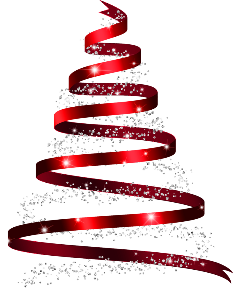 Red Ribbon Christmas Tree Clipart 13713954 PNG
