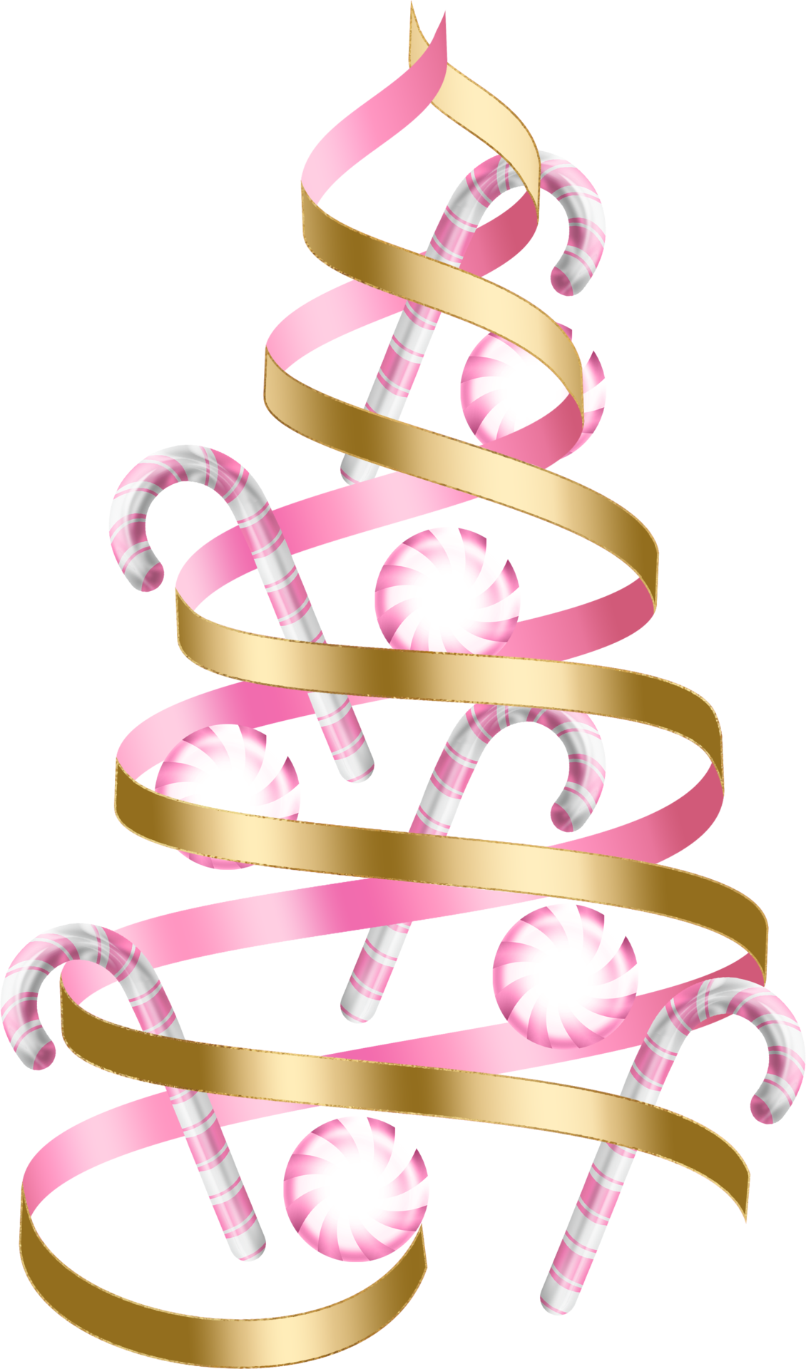 árvore de natal de fita rosa glam 13714031 PNG