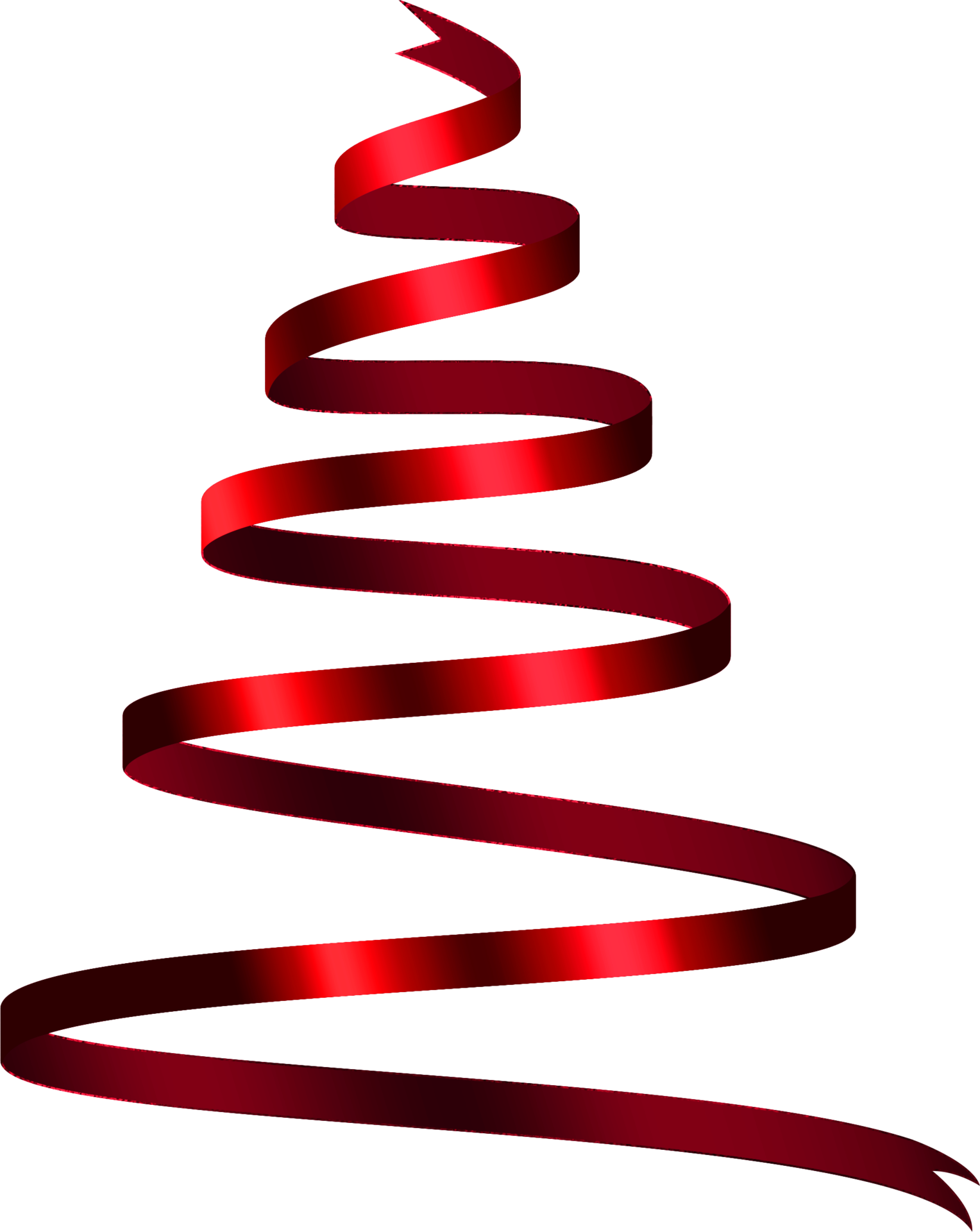 Red Ribbon Christmas Tree Clipart 13714022 PNG