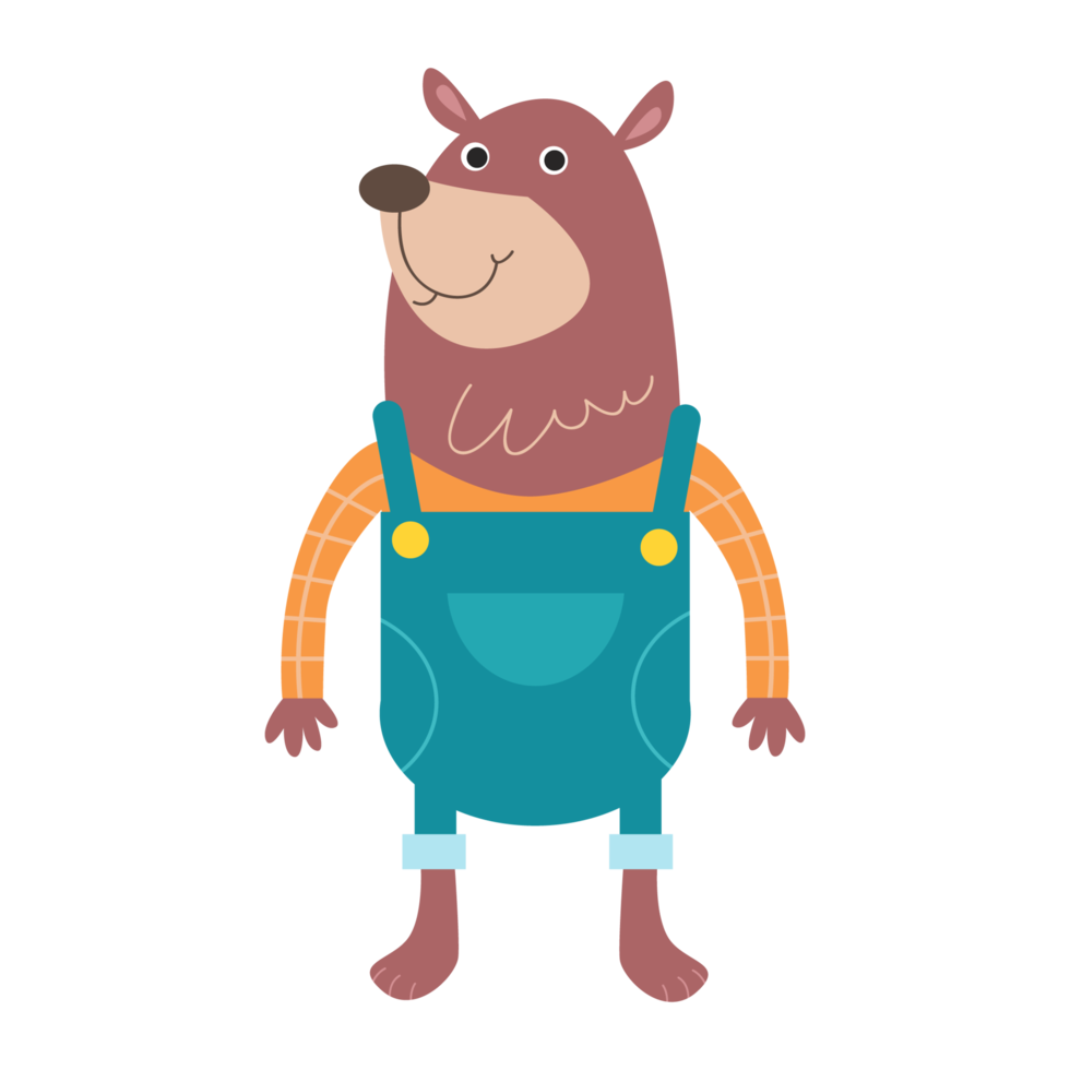 Free ilustración de imágenes prediseñadas de un lindo personaje de dibujos  animados de osos para niños. 13714059 PNG with Transparent Background