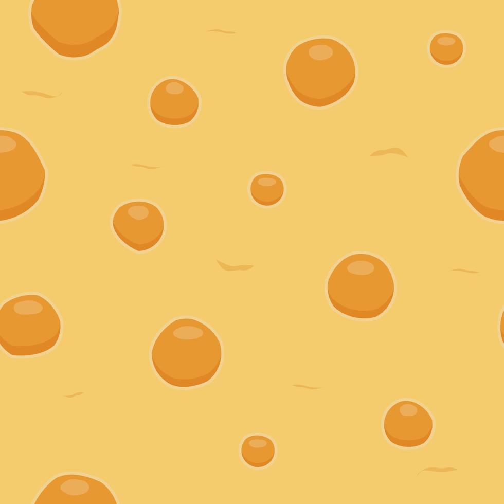 Cheese texture with holes flat seamless pattern vector