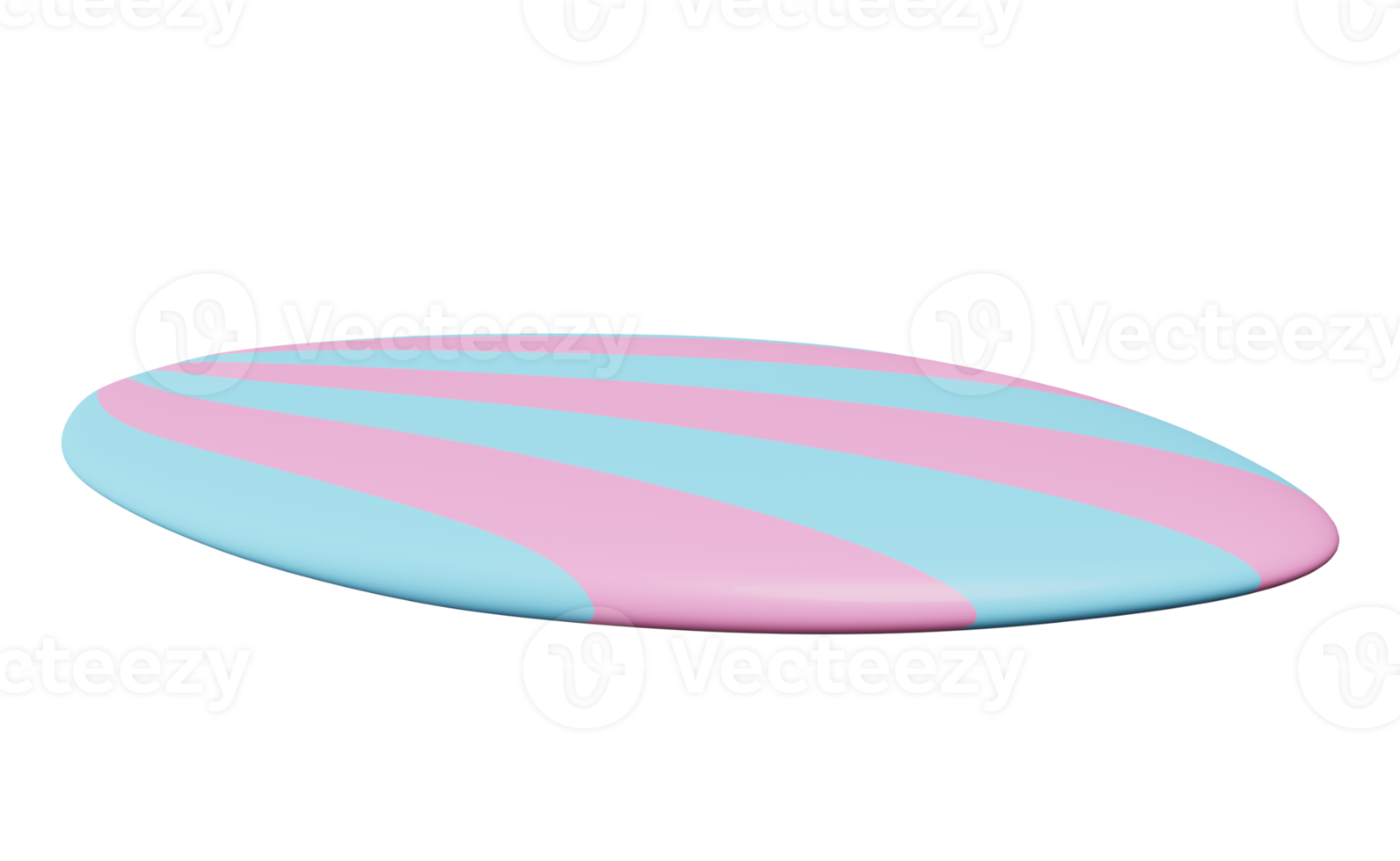 tabla de surf azul rosa aislada. concepto de viaje de verano, ilustración 3d o presentación 3d png