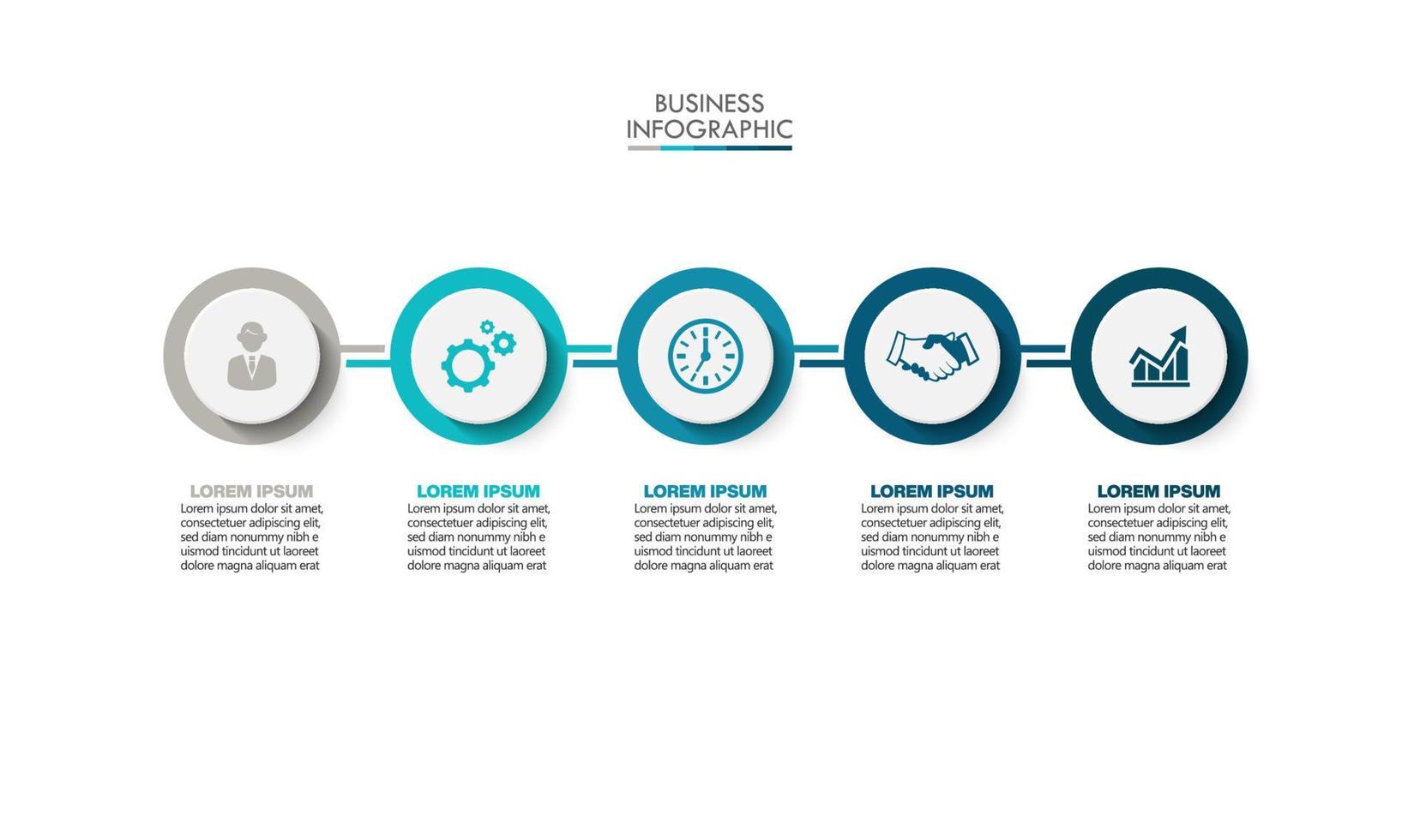 presentación plantilla de infografía empresarial vector