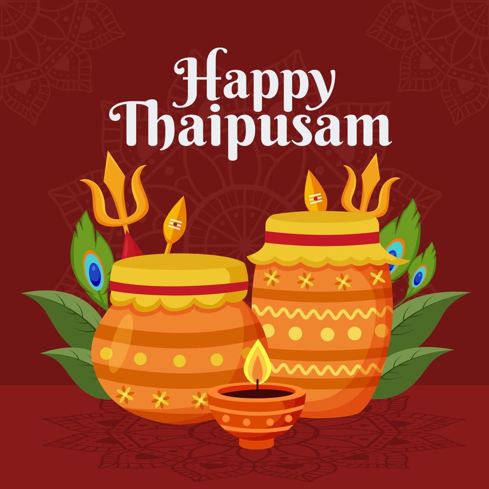 Happy Thaipusam Concept vector