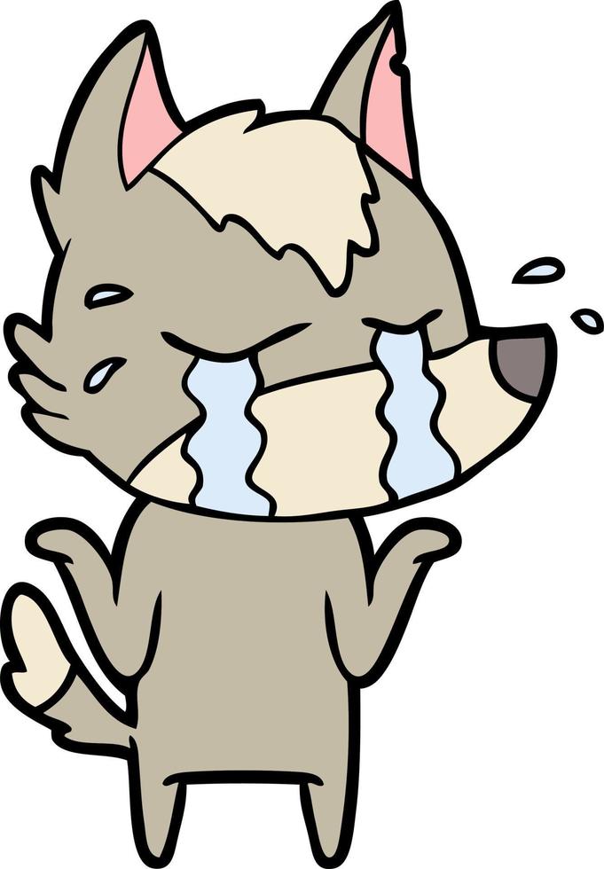 doodle character cartoon wolf vector