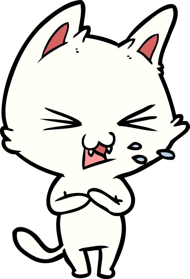 doodle character cartoon cat vector
