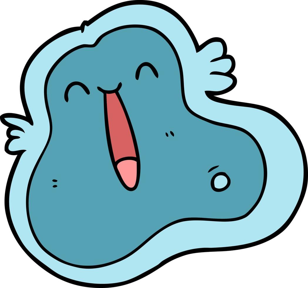 doodle character cartoon amoeba vector