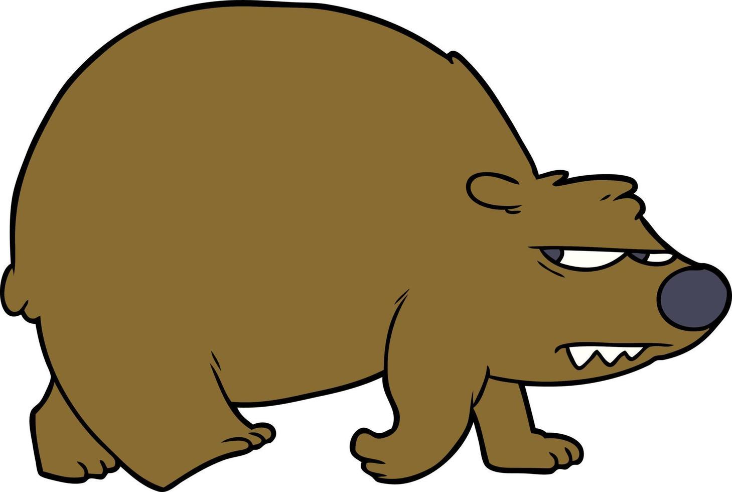 oso de dibujos animados de carácter garabato vector