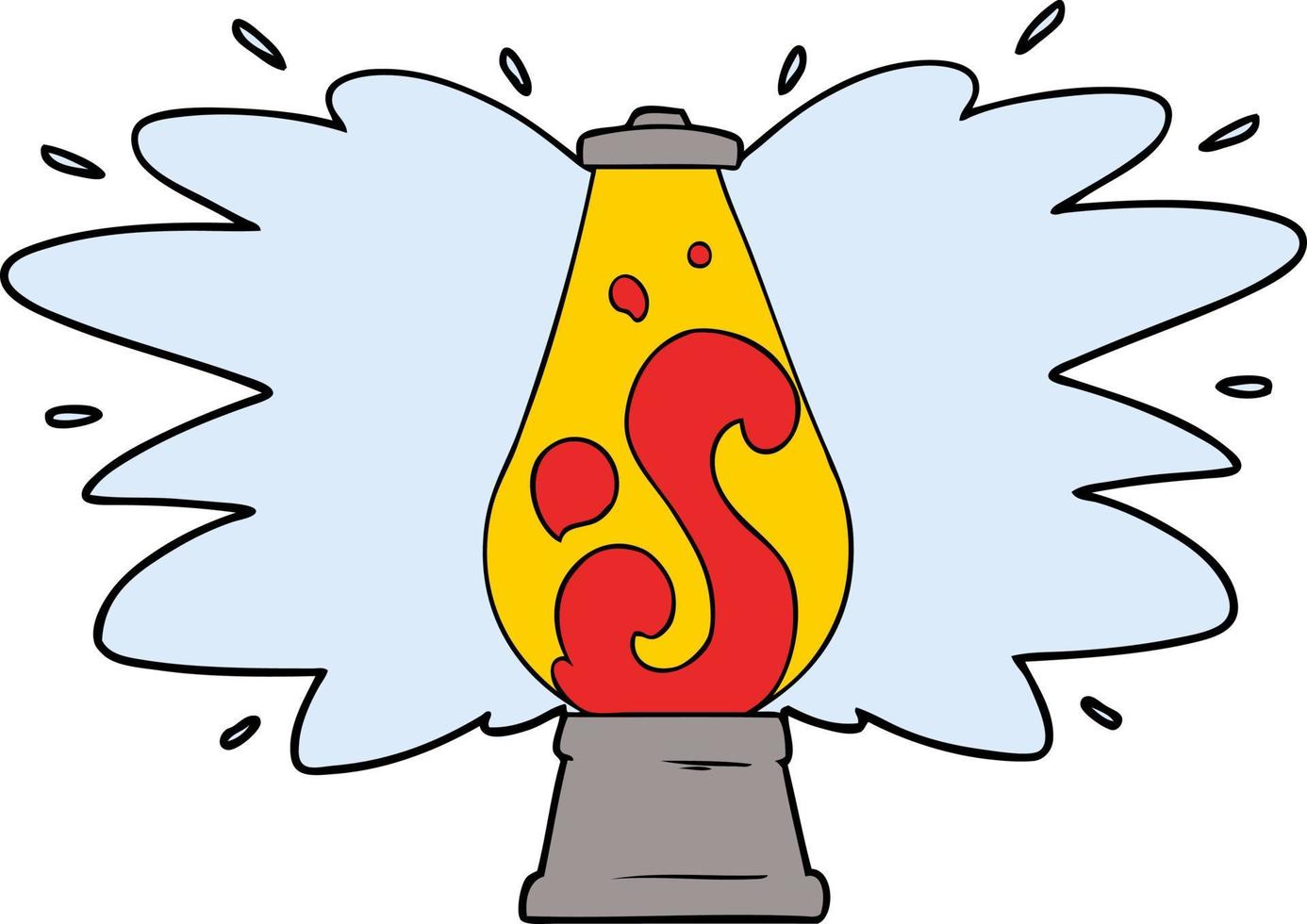 doodle cartoon lava lamp vector