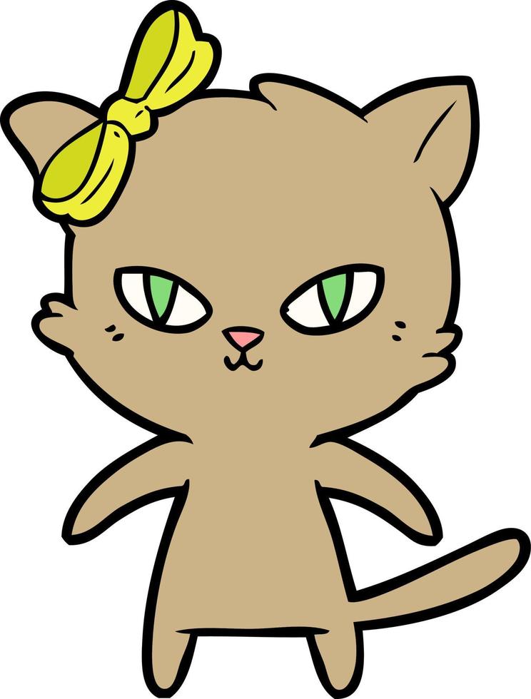 doodle character cartoon cat vector