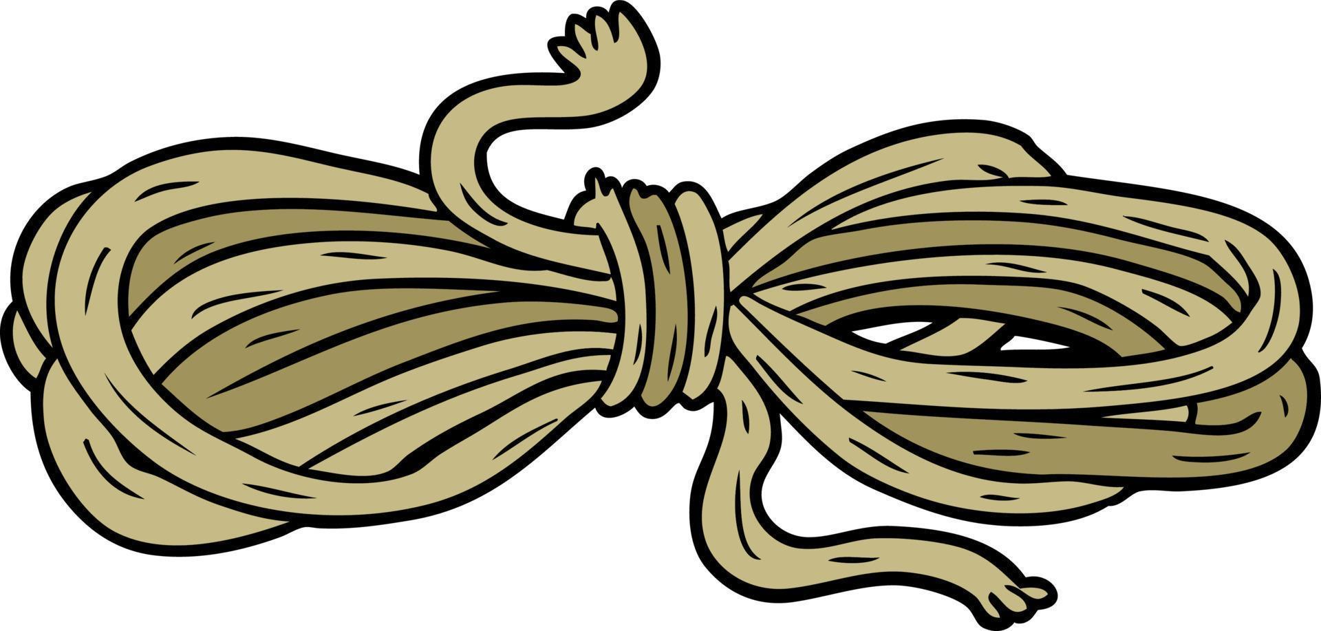 doodle cartoon rope vector