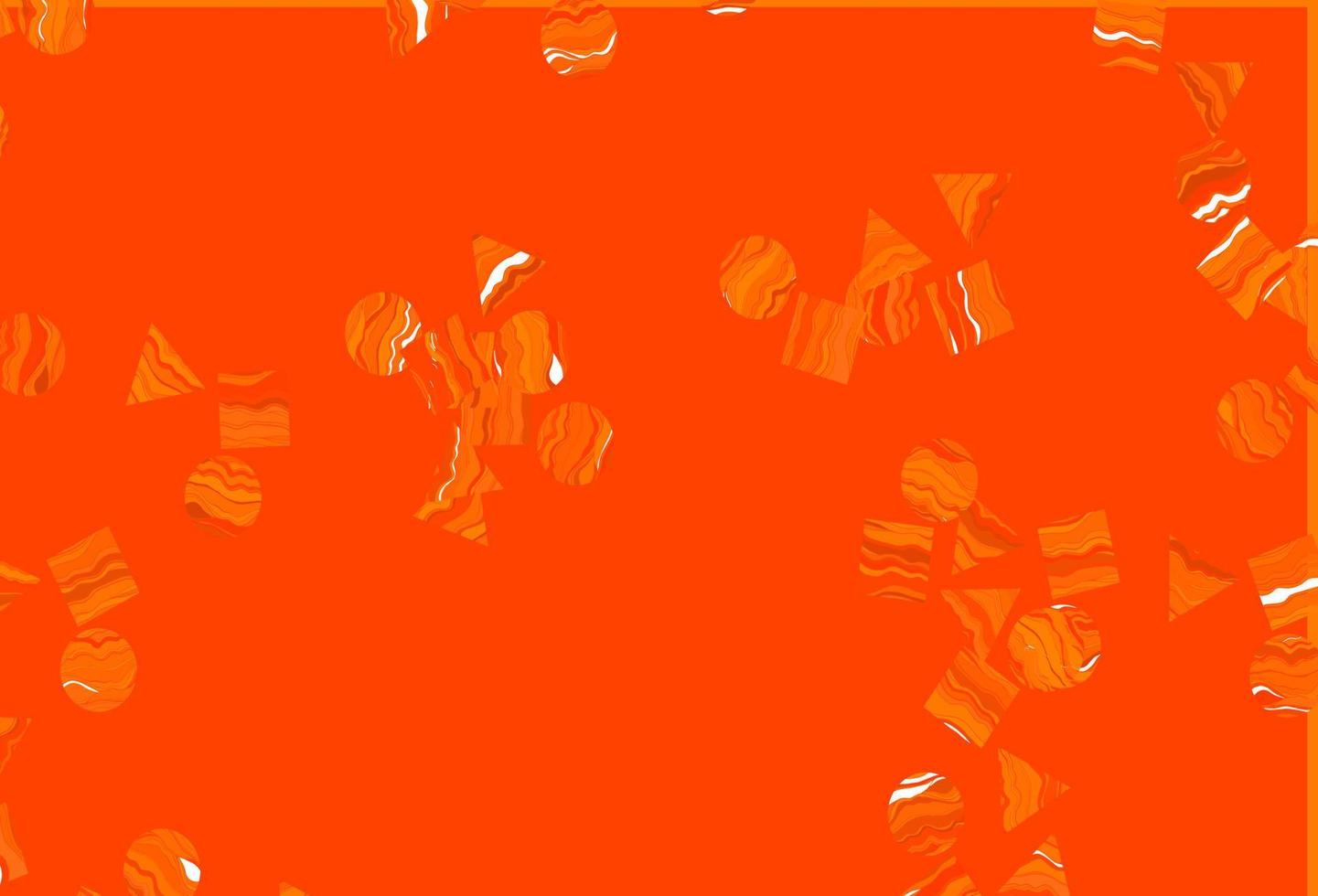 Light Orange vector background with triangles, circles, cubes.