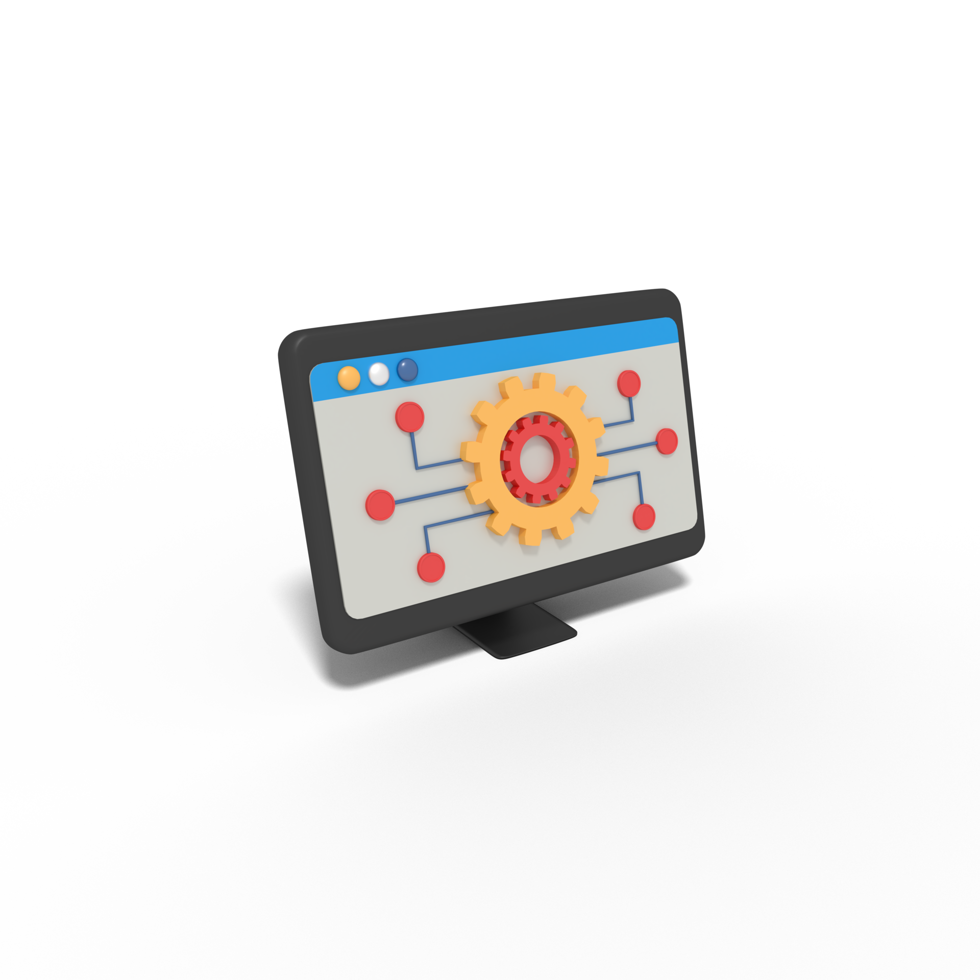 3d illustration of computer network setup 13714566 png