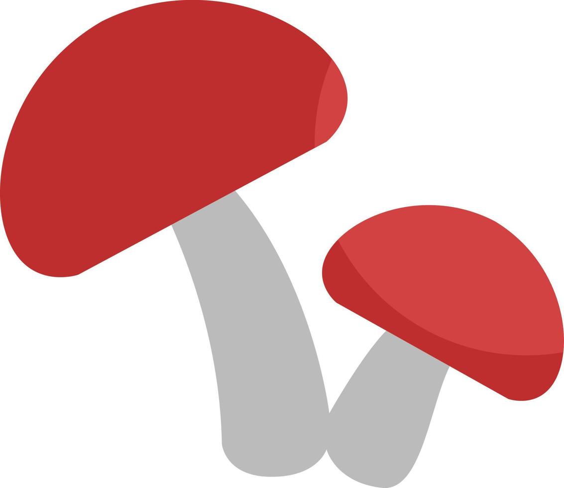 Red mushrooms, illustration, vector on a white background.