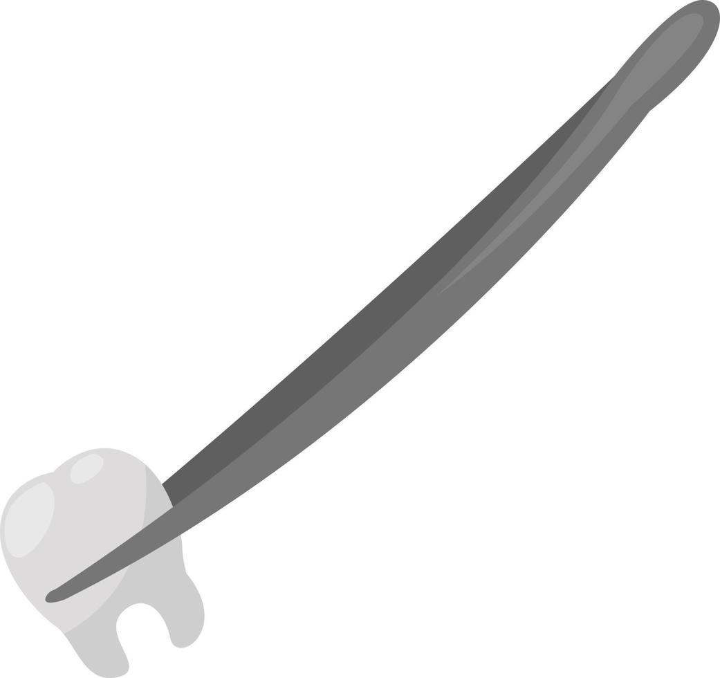 Taken out tooth, illustration, vector on white background