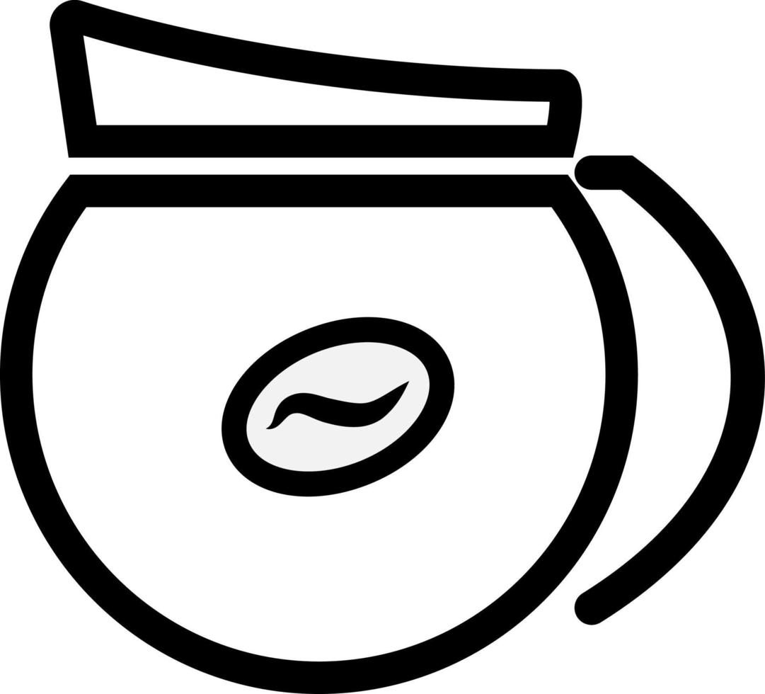 jarra de café, ilustración, vector, sobre un fondo blanco. vector