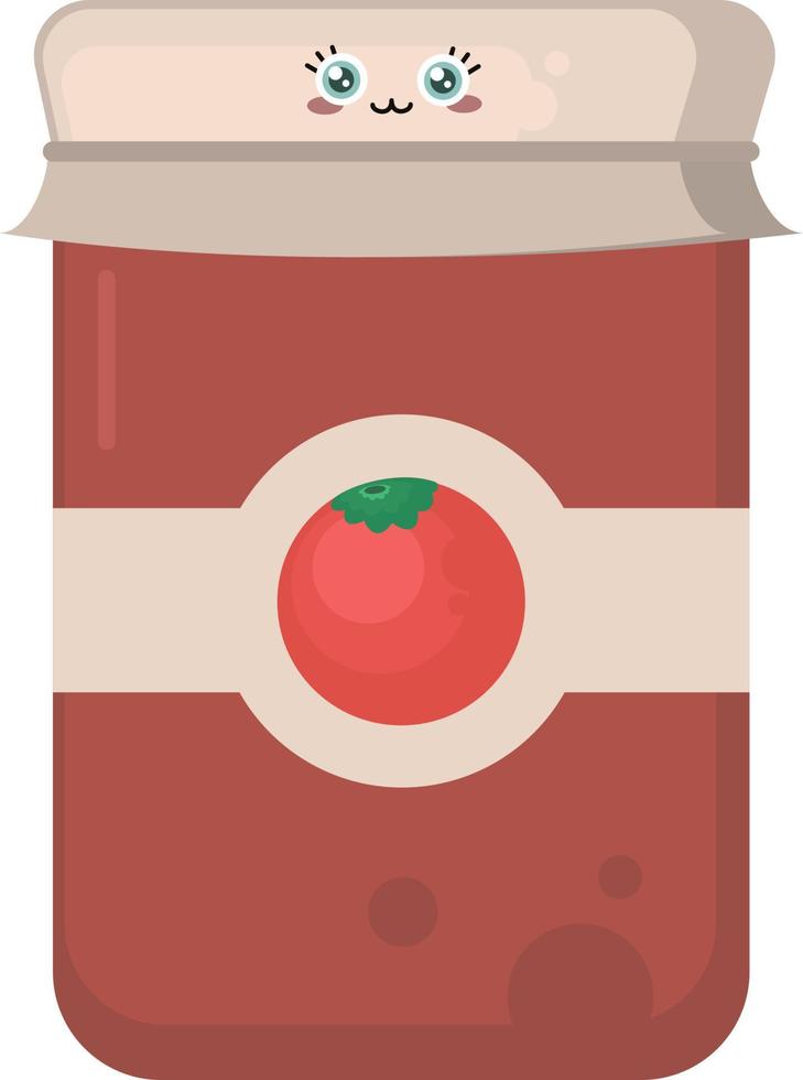 comida enlatada, ilustración, vector sobre fondo blanco.