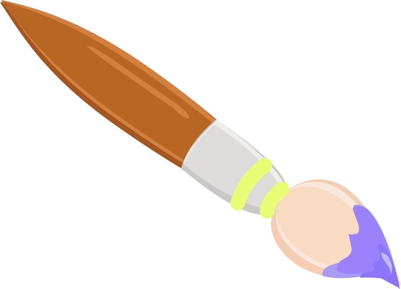 Paint brush, illustration, vector on white background.