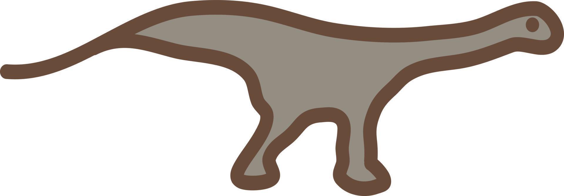 Dinosaur with two legs, illustration, vector on a white background.
